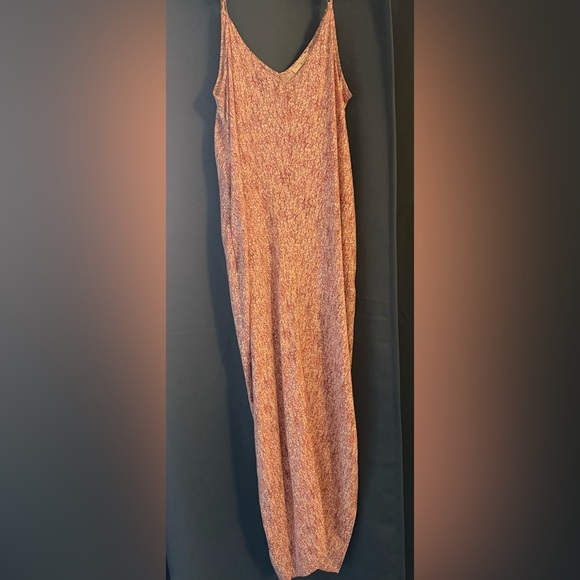 Lovestitch Printed Gauze Maxi Dress- Natural Coral -S - Picture 3 of 7